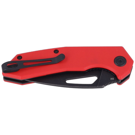 Kubey Knife Coeus Red G10, Dark Stonewashed D2 (KU122H)