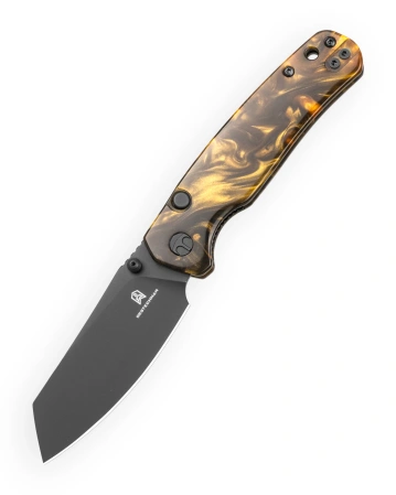 Nóż składany Bestechman Cicada's Wing-TL Brown Resin, Black PVD 10Cr15CoMoV (BMK24-R-4)