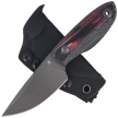 Kizer Finch Knife Black-Red-Blue Micarta/Reconstituted Wood, Gray PVD/Stonewashed AEB-L by Vincent Rizzo (1134A2)