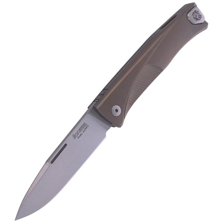 Nóż składany LionSteel Thrill Bronze Titanium, Satin M390 by Molletta (TL BR)