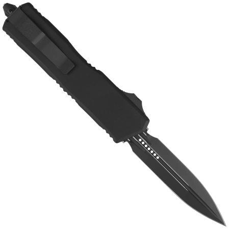 Nóż automatyczny OTF Microtech Scarab II Gen III Executive D/E Black Aluminium, Tactical Black DLC M390MK by Tony Marfione (1175-1T)
