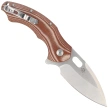Kizer Roach XL Knife Brown Norplex UltreX™ Micarta, Satin 14C28N by Matt Degnan (V4477BDA1)