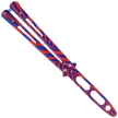 Nóż składany motylek Third Decor Habitat Balisong K3103 Practice Fan Knife Non-Cutting White/Purple 420, White/Purple 420 (TH-K3103)