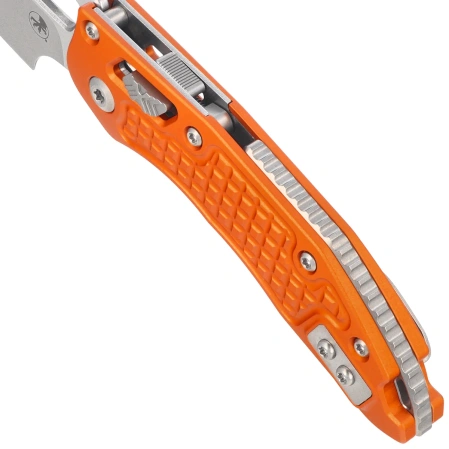 Nóż składany Microtech M-Stitch Ram-Lok S/E Orange Frag Aluminium, Stonewashed M390MK by Borka Blades and Tony Marfione (169MRL-10FROR)