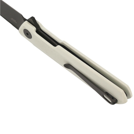 Bestechman Dundee Knife White G10, Grey PVD D2 by Ostap Hel (BMK01I)