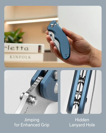 Nóż składany Sencut Cybrix Blue Aluminium, Satin 9Cr18MoV (S23098A-4)