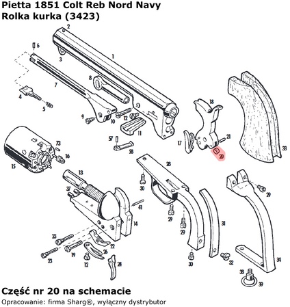 Rolka kurka Pietta Remington Army, Colt Navy, Spiller & Burr (3423)
