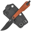 Kubey YAG DP Knife Brown Micarta, Blackwashed 14C28N by Ostap Hel (KU451C)