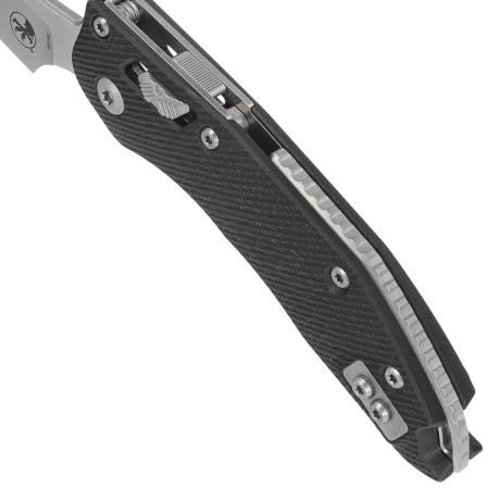 Nóż składany Microtech Stitch Ram-Lok S/E Black Fluted G10, Stonewashed M390MK by Borka Blades and Tony Marfione (169RL-10FLGTBK)