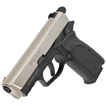 Zestaw wiatrówkowy 19: pistolet Voltran Ekol ES P66C Satin 4.5 mm, 1400 BBs, 10 kapsuł CO₂, 100 tarcz