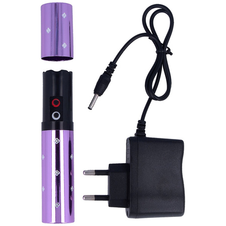 Lipstick Paralyseur 2 million volt stun gun with flashlight, Violet (1202-VI)
