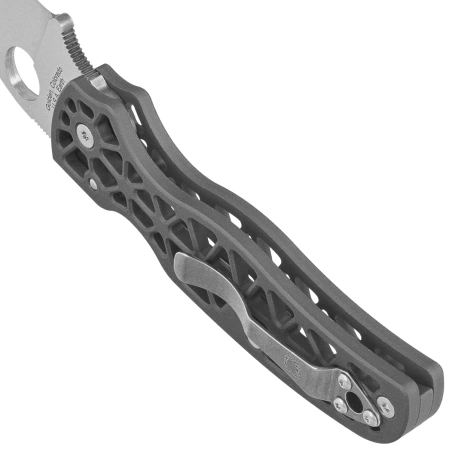 Nóż składany Spyderco Edgerati Gray Aluminium, Satin CPM S30V by Sal Glesser (C266ALP)