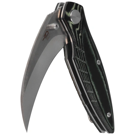 Bestech Mantidae Green Micarta, Satin / Stonewashed 14C28N by Lucas (BG60E)