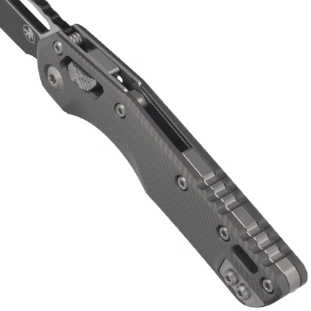 Nóż składany Microtech MSI Mini Ram-Lok S/E Natural Clear Fluted Aluminium, Black M390MK by Tony Marfione (210M-1FLNC)