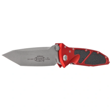 Microtech Socom Elite T/E-M Knife Red Aluminum, Apocalyptic M390MK by Tony Marfione (161-10APRD)