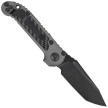 Microtech LUDT Gen III T/E Signature Automatic Knife Natural Clear Aluminum/Carbon Fiber, Black DLC M390MK by Tony Marfione (1136-1DLCTNCCFIS)