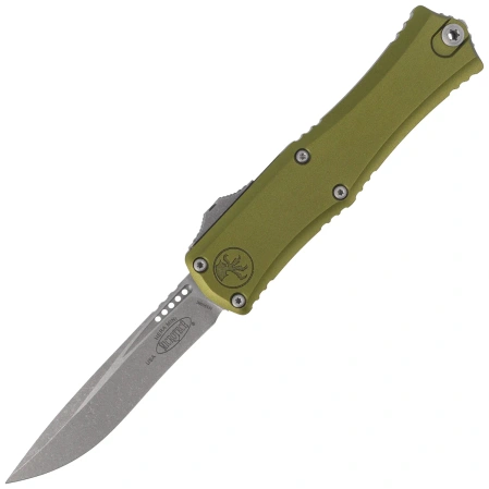 Microtech Hera II Mini S/E Recurve OTF Knife OD Green Aluminium, Apocalyptic M390MK by Tony Marfione (1705M-10APOD)
