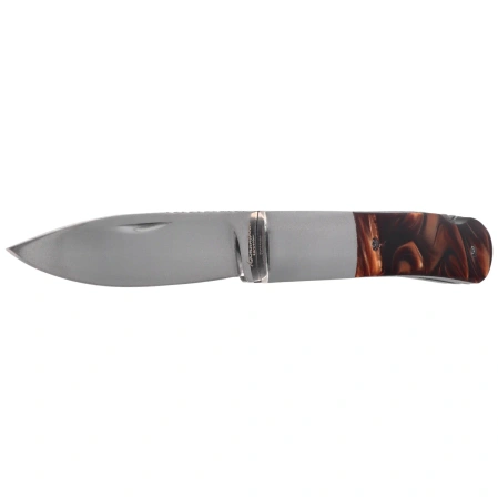 Nóż składany Third Decor Habitat N108 Amber Acrylic/Steel, Mirror-Polished 8Cr14MoV (TK-N108)