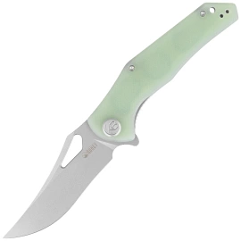 Kubey Phemius KU149D Knife Jade G10, Sandblasted 14C28N