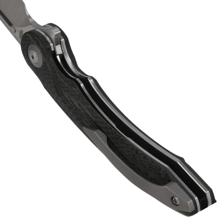 Bestech Irida Black/Green Carbon Fiber/G10, Satin 14C28N by Kombou Knife (BG25F)