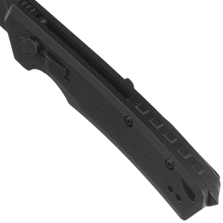 Tekto A3 Delta Mini D/P Automatic Knife Black G10, Black D2