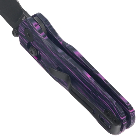 Bestechman Sprite Knife Black-Purple G10, Black Stonewashed M390 (BMK21E)