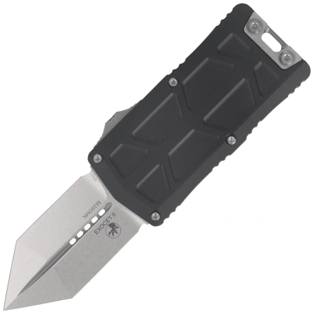 Nóż automatyczny OTF Microtech Exocet II Spartan Black Aluminium, Stonewashed M390MK by Tony Marfione (1155-10)