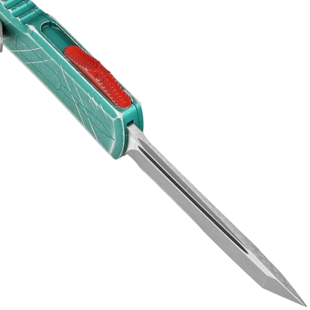 Microtech UTX-70 T/E Bounty Hunter Signature Distressed Green Aluminium, Apocalyptic P/S M390 (149-11BH)