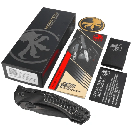 Nóż składany Microtech Marfione Select Amphibian Ram-Lok S/E Black Frag Titanium, Black DLC Stonewashed M390MK by Tony Marfione (137RL-1 DLCTFRMS2)