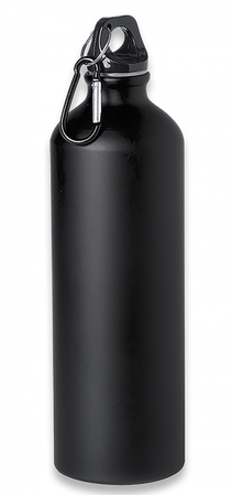 Butelka Barbaric Sports z karabińczykiem Aluminium 800 ml - Black Matte (40070)
