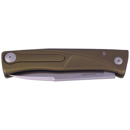 LionSteel Thrill Knife Green Aluminum, Satin M390 by Molletta (TL A GS)