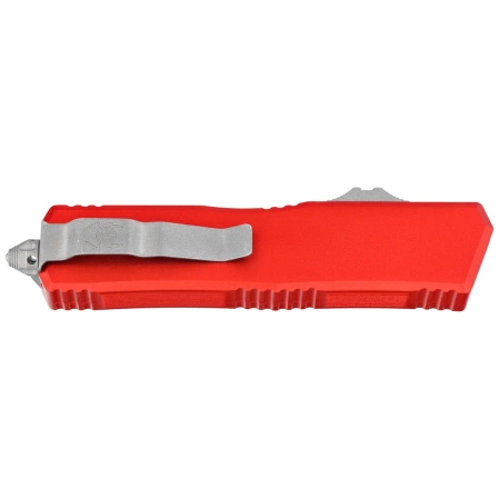 Microtech Scarab II Gen III Executive S/E OTF Knife Red Aluminum, Apocalyptic M390MK by Tony Marfione (1176-10APRD)