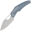 Reate Knife Baby Machine Blue Titanium, Satin RWL 34 by Tashi Bharucha (Baby Machine BL)