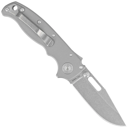 Nóż składany Demko AD20.5 Clip Point Gray Titanium, Stonewashed CPM 20CV by Andrew Demko (205-20CV-TI-CP)