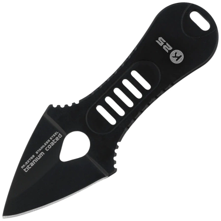 K25 RK-32759 Neck Knife Black Steel, Black Titanium 7Cr17MoV