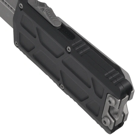 Nóż automatyczny OTF Microtech Exocet II D/E Black Aluminium, Apocalyptic M390MK by Tony Marfione (1157-10AP)