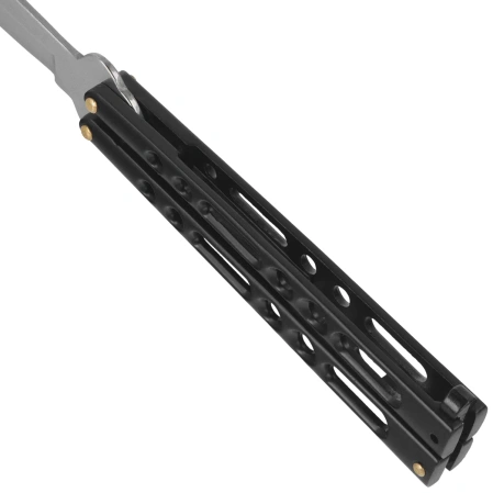 Martinez Albainox Balisong Knife Black Zamak, Mirror 3Cr13Mov (02053-N)