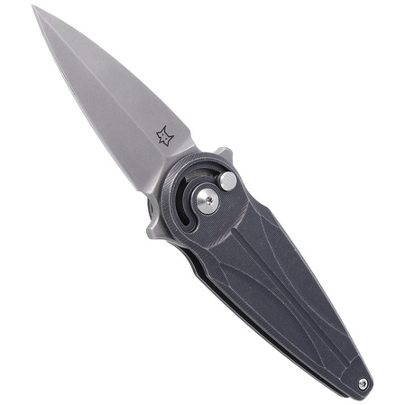 FOX Saturn Knife Black Aluminium, Stone washed N690Co by Denis Simonutti knife (FX-551 ALG)