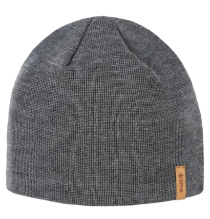 Czapka Kama 100% Merino Wool / Polycolon Band, Dark Grey (A02-119 XL)