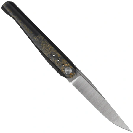 Nóż składany Bestech Spear Phisher Black Titanium/Dark Matter Gold Fat Carbon, Hand Rubbed Satin M390 by Todd Knife and Tool (BT2405D)