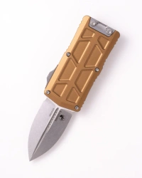 Nóż automatyczny OTF Microtech Exocet II D/E Tan Aluminum, Stonewashed M390MK by Tony Marfione (1157-10TA)