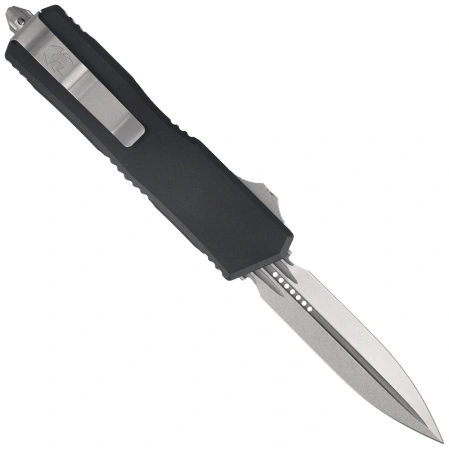 Nóż automatyczny OTF Microtech Scarab II Gen III Executive D/E Black Aluminum, Stonewashed M390MK by Tony Marfione (1175-10)