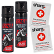 Zestaw 2x gaz pieprzowy Sharg Grizzly Gel 4mln SHU, 26.4% OC 63ml i 2x Chusteczka Dekontaminacyjna (13063-C)