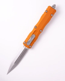 Nóż automatyczny OTF Microtech Dirac Delta D/E Orange Tangerine Aluminium, Stonewashed by Tony Marfione (227-10OT)