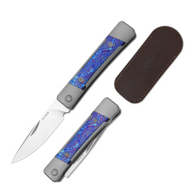 Nóż składany Kizer Little Grand LE Titanium Damascus, Satin M390 by Jonathan Styles (Ki2670A3)