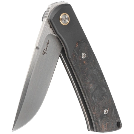 Nóż składany Reate Tribute Titanium/Zirconium/Dark Matter Copper Fat Carbon, Hand Satin M390 (TBT.DMC.SAT)