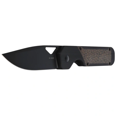 Nóż składany Kizer Militaw Black G10 / Green Micarta, Black Nitro-V by Jonathan Styles (V3634A1)