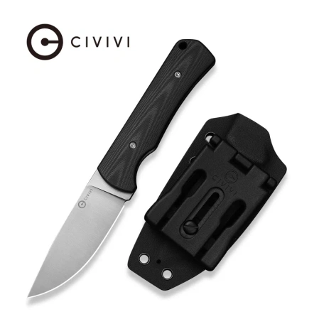 Civivi Jencks Knife Black G10, Satin 14C28N by George Muhlestein (C24051-1)