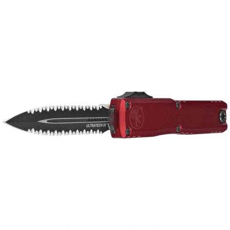 Microtech Ultratech Gen IV D/E OTF Knife Merlot Aluminium, Black Cerakote Double F/S M390MK by Tony Marfione (11224-D3MR)