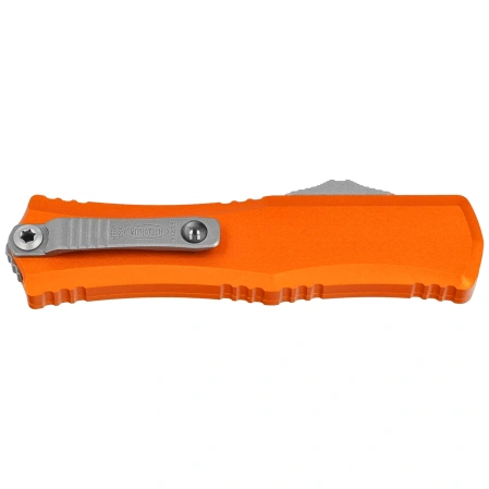 Nóż automatyczny OTF Microtech Hera II D/E Orange Aluminium, Stonewashed M390MK by Tony and Sean Marfione (1702-10OR)